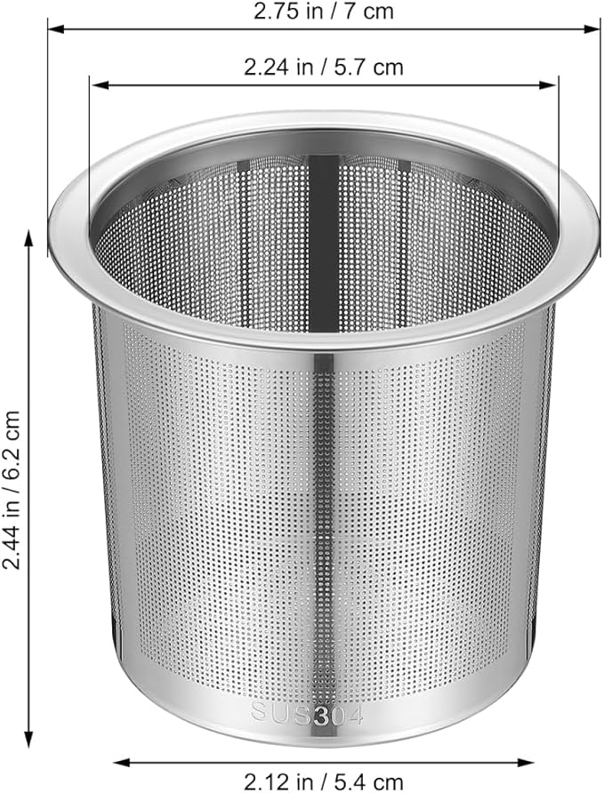 Zerodeko Tea Cup Filter Loose Leaf Tea Holder Tea Strainers Mesh Strainer Stainer Steel Strainer Teapot Infuser Basket 7cm Tea Infuser Tea Diffusers for Home Coffee Cold Brew