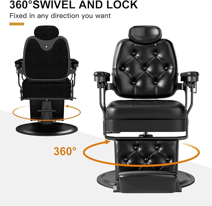 Artist hand Barber Chair for Hair Stylist, All Purpose Hydraulic Recline Salon Chair, Heavy Duty Barber Chairs, Professional Barbershop Beauty Spa Equipment