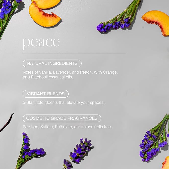 Doctor Aromas Premium Therapeutic Essential Oils Fragrance Scents Bottles Refills – Organic Aroma, Safe for Diffusers, Aromatherapy – Vanilla & Lavender – 1 OZ (Peace, Pack of 1)