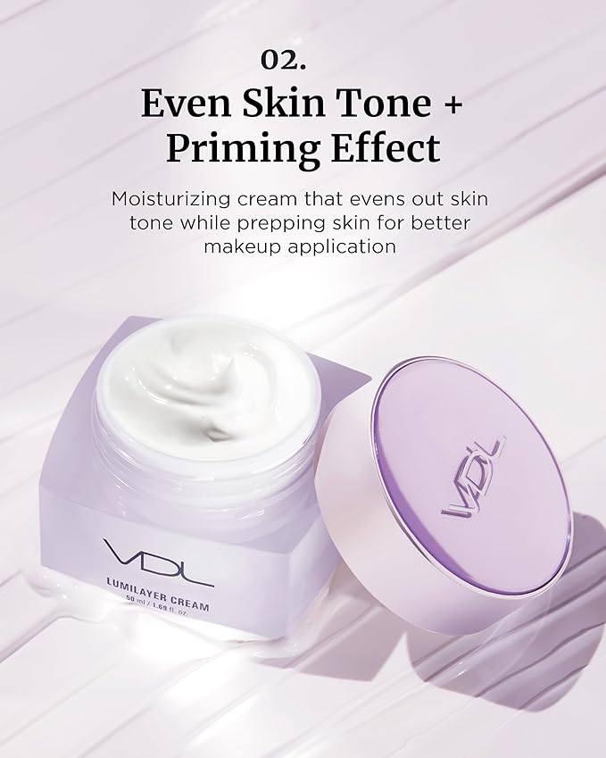 VDL Lumilayer Cream - Illuminating and Volumizing Cream for Radiant, Hydrated Skin & Luminous Transformation (1.69 fl oz) | Korean Makeup