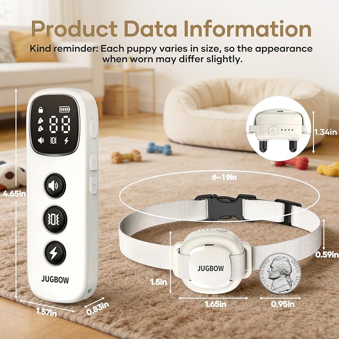 Shock Collar for 5-30lbs Mini Small Dogs,4200FT Range,White | Dog Training Collar with Remote,IPX8-Waterproof Rechargeable E-Collar with Beep, Vibration, Safe Shock,Security Lock