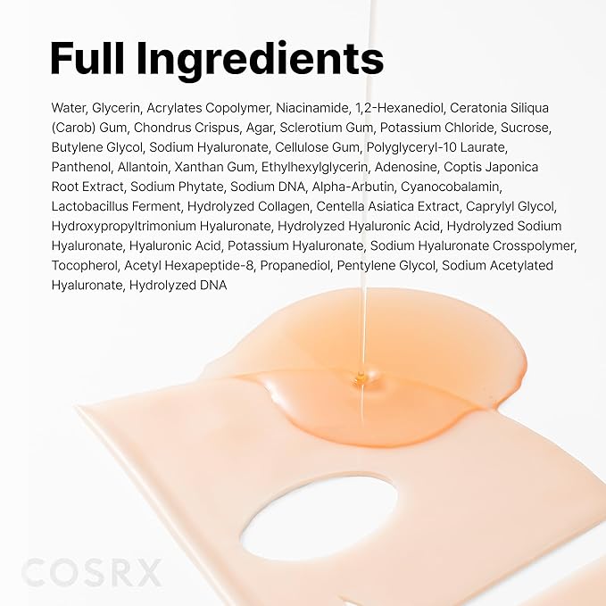 COSRX 5 PDRN Hyaluronic Vital Gel Mask Single 34g x 1EA, Overnight Face Mask, Travel Essentials, Korean Skincare