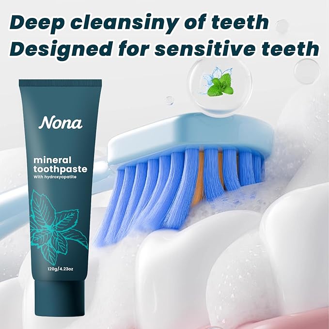 Nano Natural Probiotic Hydroxyapatite Toothpaste - Mild Mint | Fluoride-Free, Remineralizes Teeth, Freshens Breath, Suitable for Sensitive Teeth, Daily Oral Care (1pc)