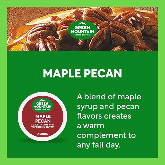 Green Mountain Coffee Roasters Maple Pecan Keurig K-Cup Pods, Light Roast Coffee, 60 Count