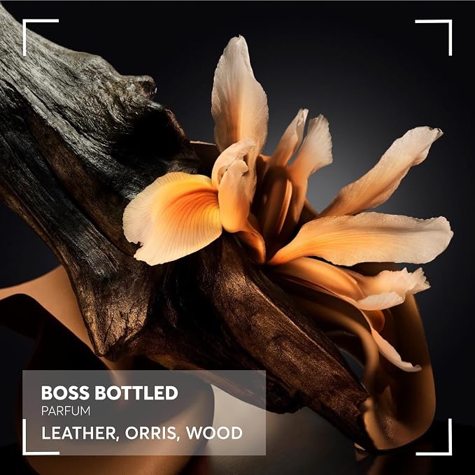 Hugo Boss Bottled Parfum – Woody Ambery Men's Cologne – With Notes of Leather, Orris & Wood – Luxury Perfumes for Men – Long Lasting Fragrance