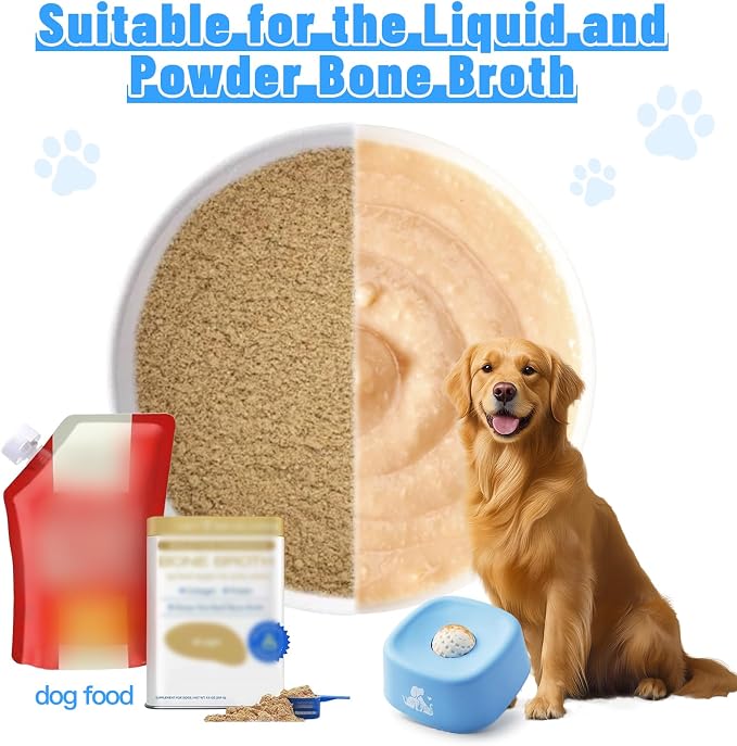 TUGFREE Slow Feeder Dog Bowls, Lick Sphere Puzzle Feeder for Liquid Treats, Non-Spill Puppy Lick Bowl for Bone Broth & Yogurt, Interactive Slow Eating Toy for Anxiety Relief, Boredom and Post-Op Care