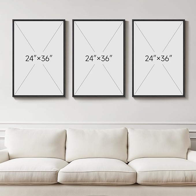 Large 3D Textured Framed Blue and White Abstract Wall Art for Living Room, 3 Piece Modern Artwork for Walls, Minimalist Navy Blue Geometric Paintings for Hallway, Stair, Office Wall Decor 24x36 In