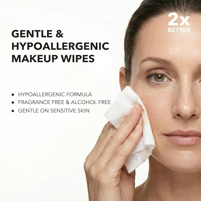 mivida Hypoallergenic Makeup Remover wipes Bulk with Hyaluronic Acid, 200 count (4×50) Value Pack, Fragrance Free Makeup Wipes for Sensitive Skin, Alcohol Free Make up Remover Facial Wipes