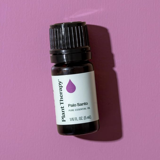 Plant Therapy Palo Santo Essential Oil 5 mL (1/6 oz), 100% Pure, Undiluted, Natural Calming Aromatherapy, Tension Headache, Pain Support