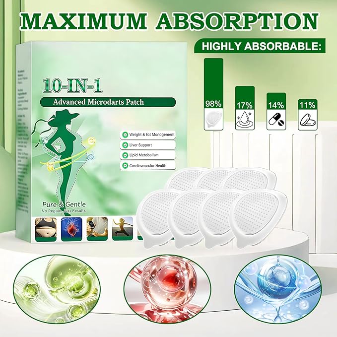 Moringa 10-in-1 Nano Microdarts Patch, 2026 New Advanced Moringa Patches, Natural Skin Care Patchs for Women and Men, Firming Skin, Gentle Formula for All Skin (2 Boxes)