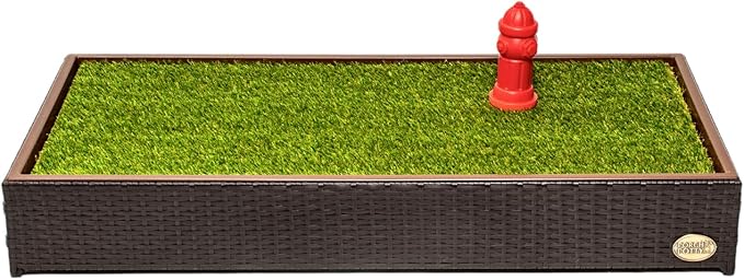 Porch Potty Standard Dog Grass Pad - Indoor Dog Potty with Artificial Grass & Self-Draining Tray - Reusable Dog Potty for Apartments & Balconies