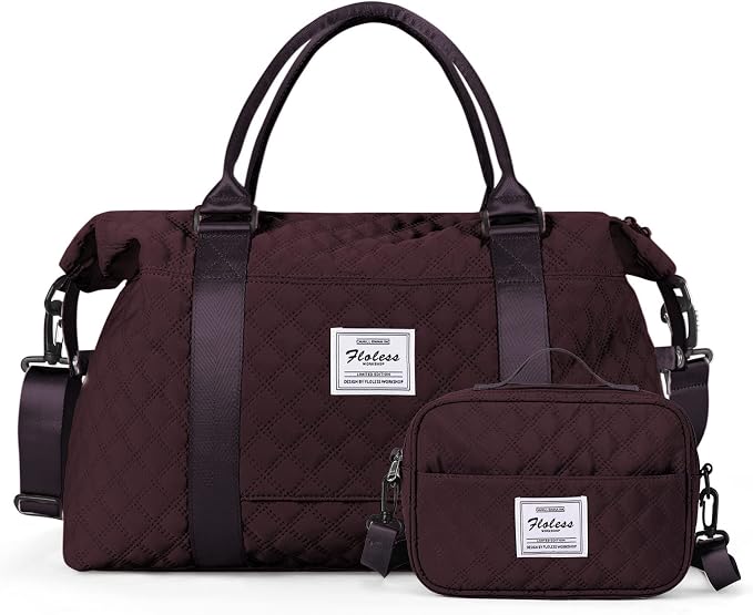 Travel Duffel Bag, Carry On Overnight Weekender Bags for Women | Travel Bag with Wet Pocket & Trolley Sleeve, For Spirit Airlines 18x14x8 Personal Item Bag