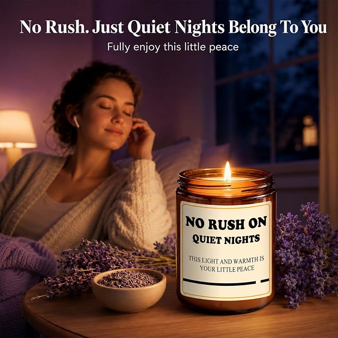 Lavender Candle Gifts for Women - 7oz Home Scented Soy Candle for Relaxation - Lavender Aromatherapy Candle for Stress Relief - Clean Burning, Long Lasting 50 Hours, Mothers Gift for Birthday for Mom