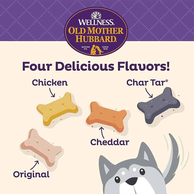 Old Mother Hubbard Wellness Classic Original Mix Dog Biscuits, Natural Training Treats, 4 Flavors, Small Size, 20 oz Bag (Pack of 2)