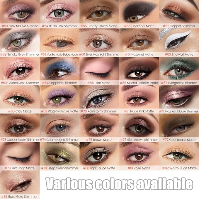 evpct Rich Brown Shimmer Cream Eye Shadow Sticks Brightener Pencils for Women, Dark Brown Silky Eyeshadow Applicator Stick Pen Waterproof, Blendable Crease-Proof Stick Eyeshadow Shimmer Eye Makeup 76