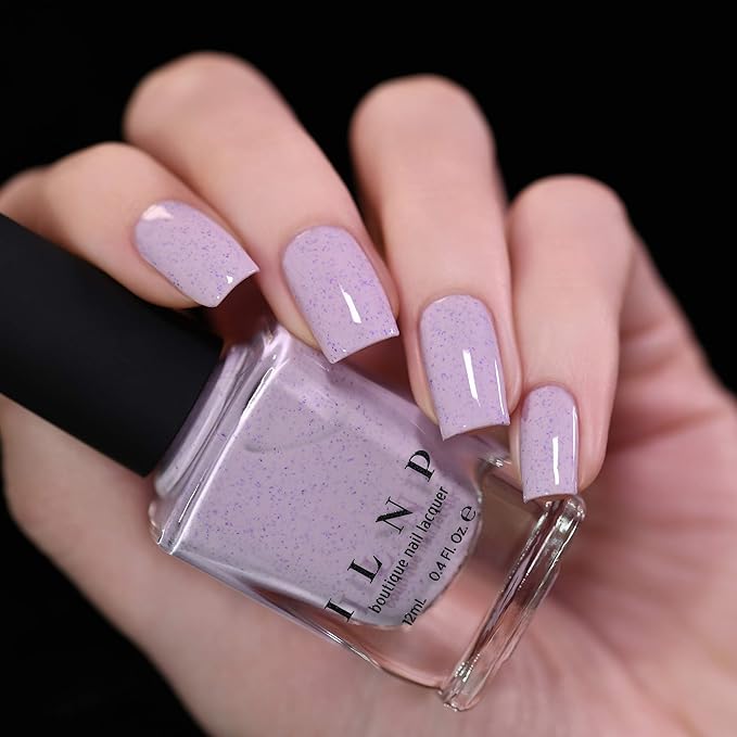 ILNP Heather - Pale Lilac Speckled Nail Polish, Chip Resistant, 7-Free, Non-Toxic, Vegan, Cruelty Free, 12ml