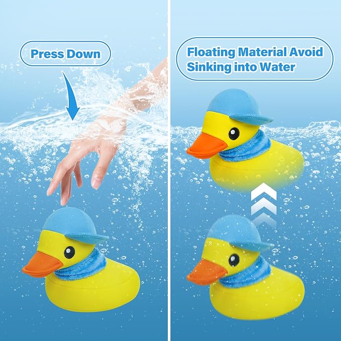 Squeaky Dog Toys, Floating Dog Toys for Indoor or Outward Play, Interactive Dog Gifts for Small and Medium Dogs - Yellow Duck