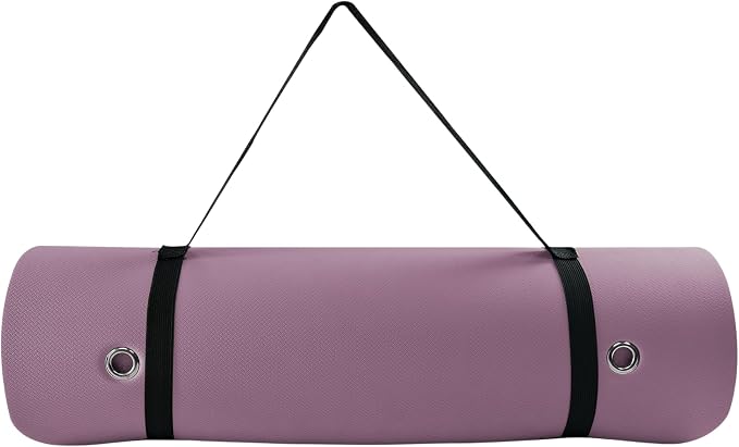 TONE Fitness Hanging Yoga Mat, Pilates Mat, Exercise Mat for Home Workouts with Carry Strap | V Pattern | Multiple Colors