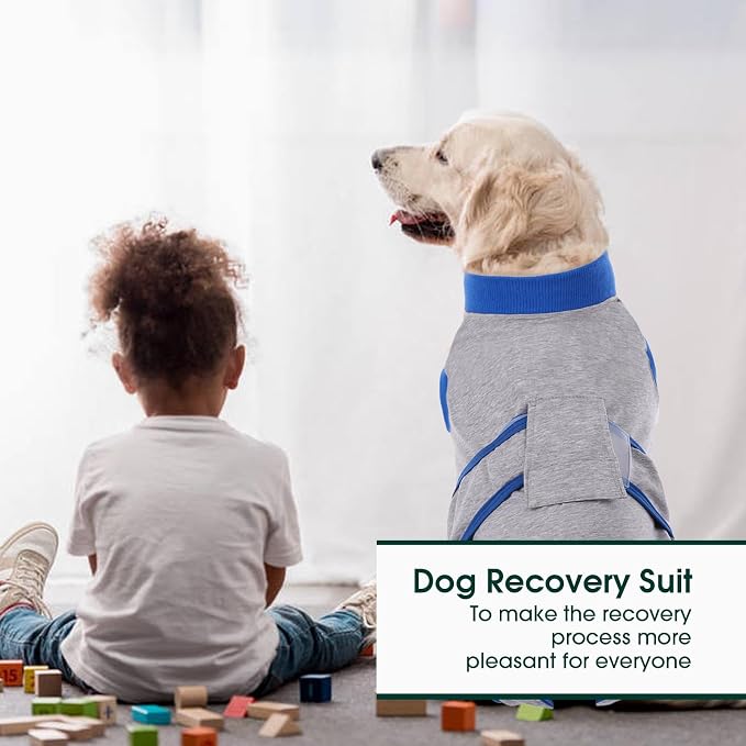 Kuoser Recovery Suit for Dogs Cats, Soft Dog Surgery Suit Female Male Spay | Professional Dog Onesie for Surgery, Substitute E-Collar & Cone, Prevent Licking Dog surgical suit Pet Neuter Suit