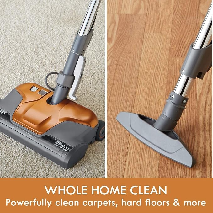 Kenmore 81214 200 Series Pet Friendly Lightweight Bagged Canister Vacuum with HEPA, 2 Motor System, and 3 Cleaning Tools-Orange | Lightweight, HEPA, 2 Motor System, and 3 Cleaning Tools - 81214