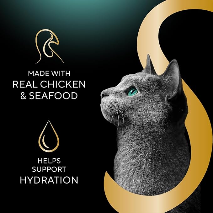 Sheba Selections Filets Wet Cat Food Complement, Variety, 1.3 oz, 8 ct, 2pk | Grain-free, Chicken & Chicken-Tuna recipes, real chicken #1 ingredient, no artificial flavors, peel & serve, 1.3 oz. Cups