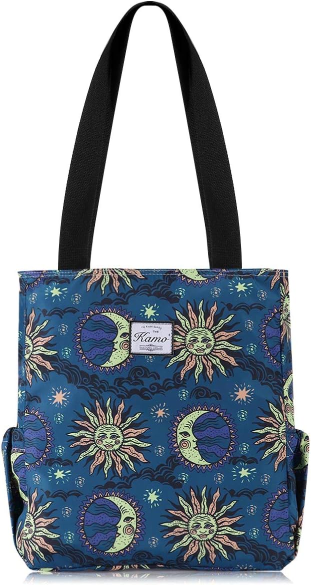 KAMO Floral Tote Bag - Waterproof Lightweight Handbags Travel Shoulder Bag for Hiking Yoga Gym Swimming Travel Beach