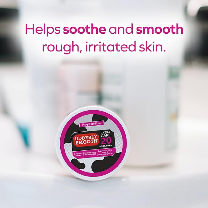 Udderly Smooth Extra Care Hand, Body & Foot Cream with 20% Urea, Daily Moisturizer to Restore Dry or Irritated Skin, Dermatologist Tested, 8 Oz