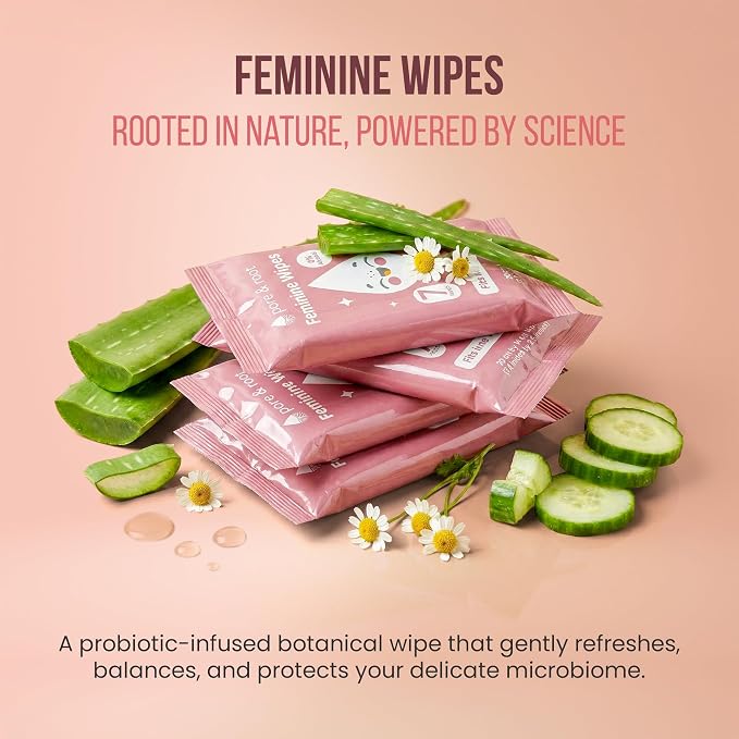 PORE & ROOT Feminine Wipes - Pocket Wipes for Sensitive Skin, Fragrance & Alcohol-Free, Travel-Friendly, Individually Wrapped, with Aloe & Lactic Acid, 112 Count - (16 Pack)