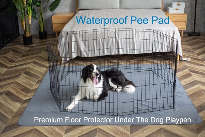 Peepeego Non-Slip Dog Pad 72"x72", Washable Pee Pad Waterproof for Training, Whelping