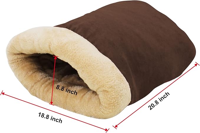 4 in 1 Self Warming Burrow Cat Bed Hideway Sleeping Cuddle Cave | Keep Warming, Machine Washable, Easy to Clean, Soft & Comfortable, Pet Beds fo Cats & Dogs, Cozy Privacy Nook