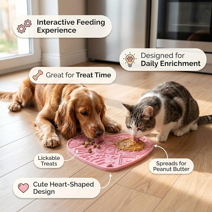 Interactive Cat Puzzle Feeder & Dog Enrichment Toy, Slow Feeder for Indoor Cats, Kittens, Puppies & Small Dogs, Treat Dispensing Food Puzzle to Encourage Foraging, Mental Stimulation & Reduce Boredom
