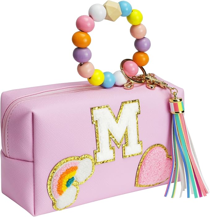Elilier Birthday Gifts for Kids 4 5 6 7 8 9 10 11 12 year Old, Girl gifts Skin Care, Letter Pouch Cosmetic Toiletry Bag, Personalized Gift for Girl, Gift Bags