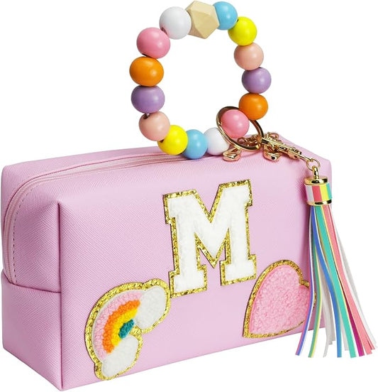 Elilier Birthday Gifts for Kids 4 5 6 7 8 9 10 11 12 year Old, Girl gifts Skin Care, Letter Pouch Cosmetic Toiletry Bag, Personalized Gift for Girl, Gift Bags