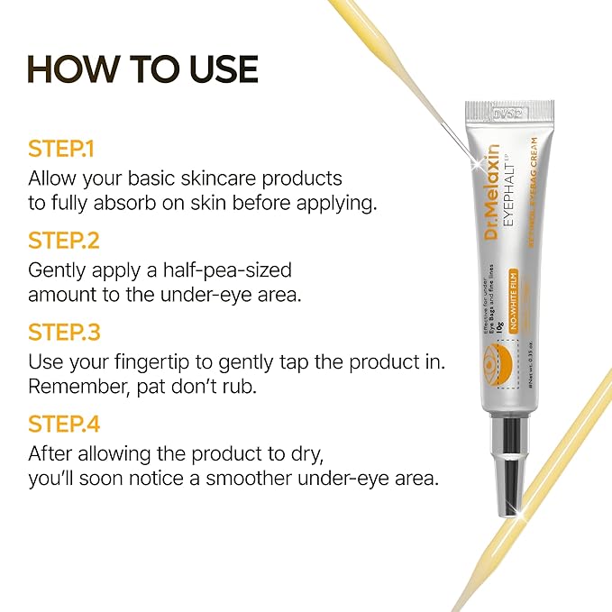 Dr.Melaxin Retinol Eyebag Cream for Puffiness, Dark Circles & Fine Lines, Wrinkle, EGF Anti-Aging Under Eye Moisturizer with Niacinamide&Ceramide Makeup friendly korean skin care