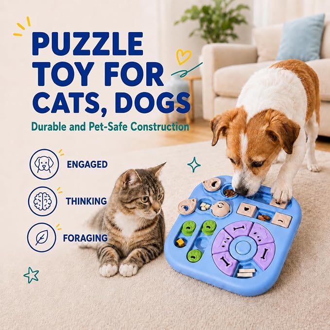 Interactive Cat Puzzle Toy, Maze Slow Feeder, 11.02in