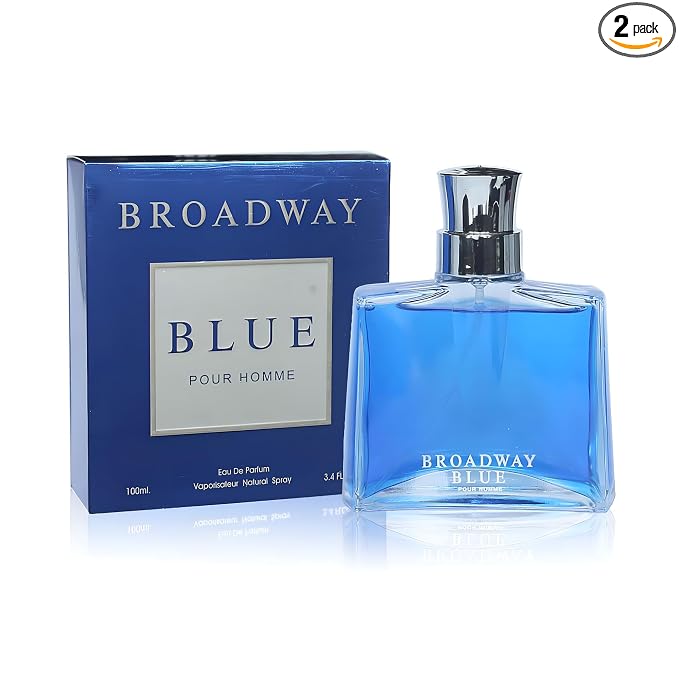 AFLUXE Broadway Blue Men's Cologne–Bold & Sophisticated Scent with Citrus, Spice, and Woody Notes – Long Lasting Fragrance for All Occasions