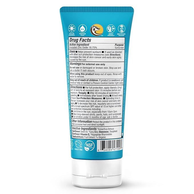 Badger Mineral Sunscreen Cream SPF 30, Zinc Oxide Sun Care, 98% Organic, Reef Safe, Water Resistant, Unscented Face and Body Sunscreen Travel Size, 2.9 fl oz, 2-Pack