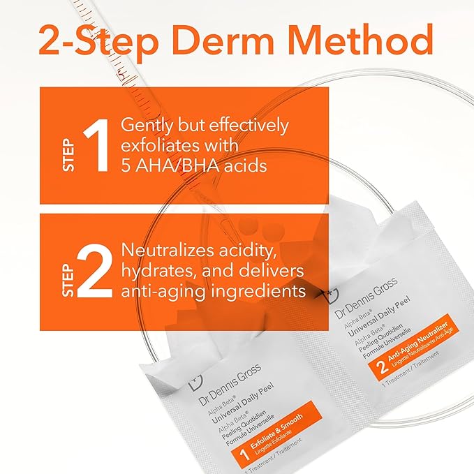 Dr Dennis Gross Alpha Beta Universal Daily Peel: for Uneven Tone or Texture and Fine Lines or Enlarged Pores, (5 Treatments)