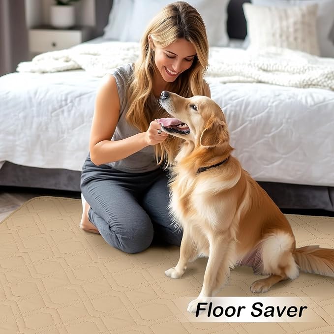 Waterproof Dog Bed Blanket - Soft Pet Blanket & Sofa Cover for Dogs | Reversible Washable Furniture Protector, Couch Covers for Pets (30x70 Inch, Camel/Beige)