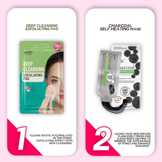 Epielle Best of K-Beauty Kit, 6 Home Spa Essentials, At-Home Spa Kit for Radiant Skin, Self Care Gifts for Women, Korean Skin Care Set, Stocking Stuffers (Pack of 2)