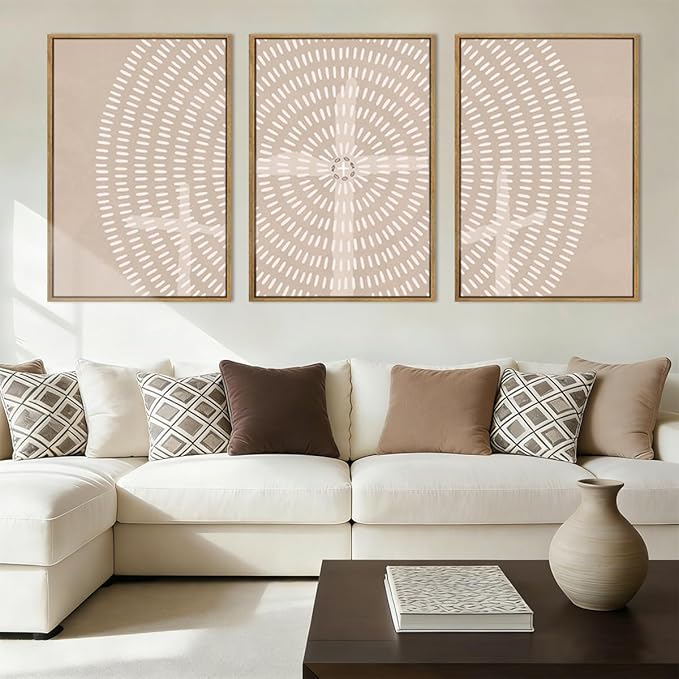 Christian Framed Canvas Wall Art Modern Jesus Wall Decor Abstract Wall Art Set of 3 Jesus Feeds The 5000Artwork for Living Room Bedroom Office 24x36 Inch