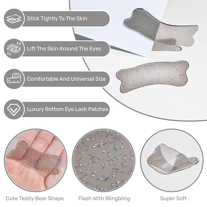Korean Lash Lift Silicone Reusable Eye Patches Super Sticky Under Eye Patches Lash Lift Cover Eyelash Extension for Salon
