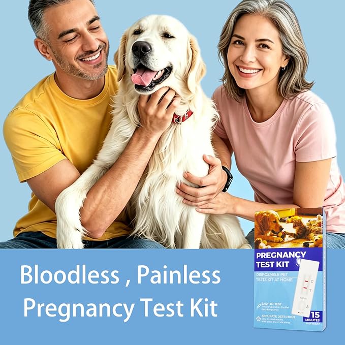 2 PCS Dog/Pet/Cat Pregnancy Test Kit, Early Pregnancy Test for Dogs and Cats, Fast and Accurate Home Testing, Results Within 15 Minutes