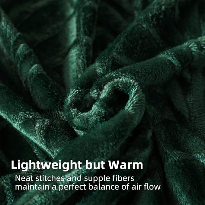 Whale Flotilla Soft Flannel Fleece King Size Bed Blanket, Emerald Green | Cozy Lightweight Breathable Coverlet, Plush Fluffy Bedspread, Vintage Pattern Decorative Blanket for Bed All Season, 90"x104"