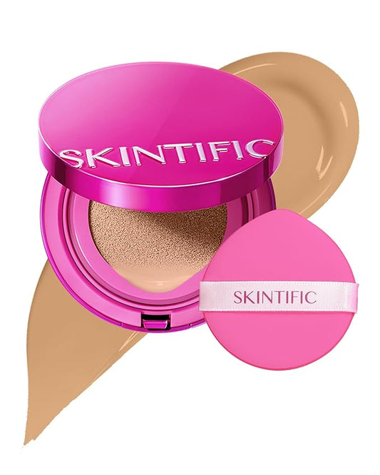 Pink Glow Cushion Foundation #03G Golden Almond| Medium Coverage, Natural Glow Finish, Moisturizing for Dry Skin, Lightweight, Long-Lasting & Oxidation-Resistant