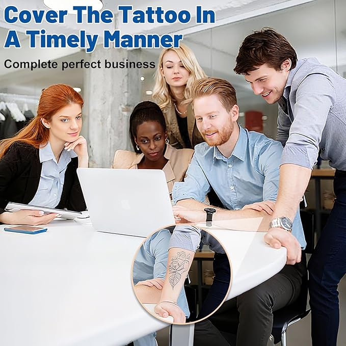 10 Pack Tattoo Cover Up Patchs,Invisible Waterproof Cover-up Skin Stickers for Tattoos Scars Bruises Birthmarks Concealer,0.02mm Ultra Thin Natural Looking,Flexible & Cuttable