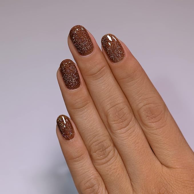 ILNP Timber - Warm Walnut Brown Holographic Jelly Nail Polish