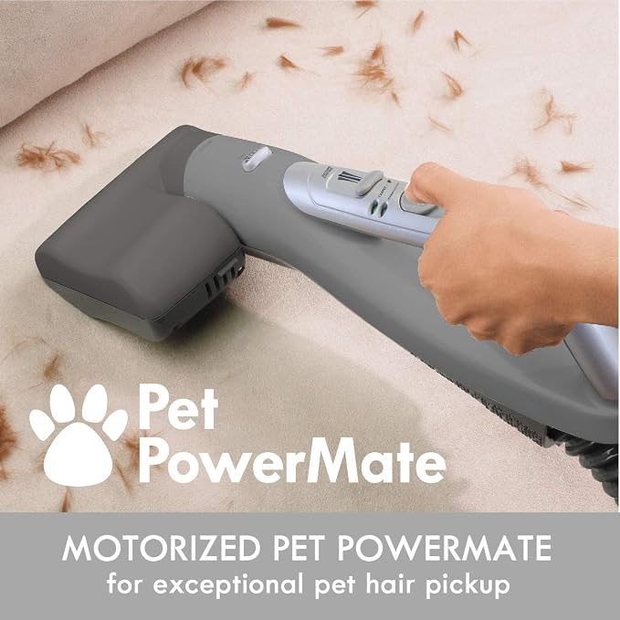 Kenmore Elite 21814 Pet Friendly CrossOver Lightweight Bagged HEPA Canister Vacuum with Pet PowerMate, Extended Telescoping Wand, Retractable Cord, 2 Floor Nozzles, and 4 Cleaning Tools-Silver/Gray | Pet PowerMate, Extended Telescoping Wand, Retractabl...