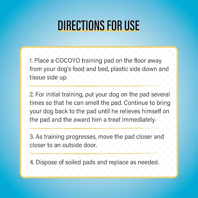 COCOYO Best Value Training Pads, 22" x 22", 100 Count, White & Blue Puppy Pads