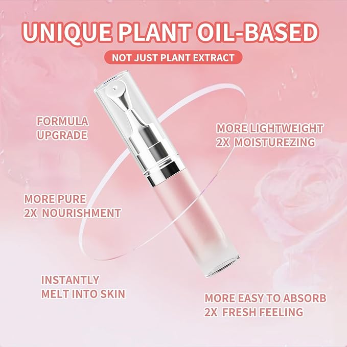 Hydrating Brightening Lip Serum, Smooth Tinted Lip Stain, Plumping Lip Gloss with Polypeptide Squalane, Brighten Dark Lips